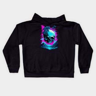 Synthwave Skull Island Kids Hoodie